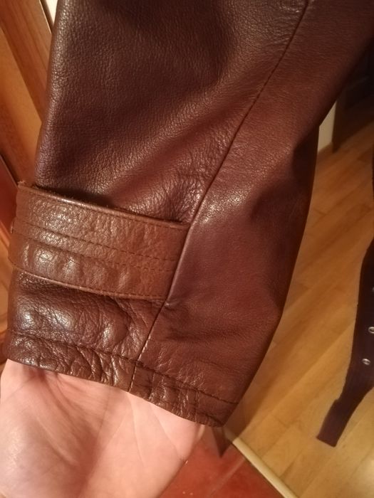 Geaca piele naturala vitel barbati aviator XL Maro American Basics