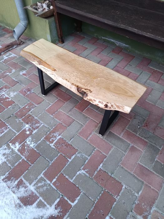 Masa cafea stejar picioare metalice