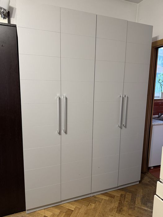Dulap dresing dormitor gri deschis