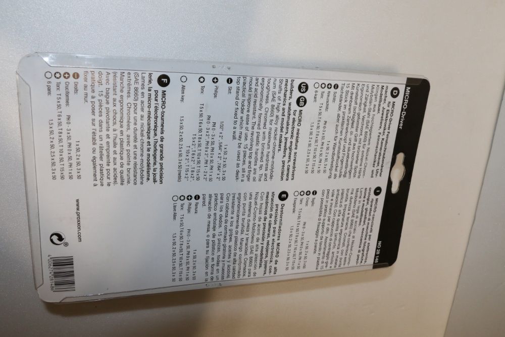 отвертки часовникарски 15 части PROXXON MICROMOT, Германия