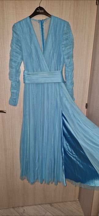 Rochie Ana Radu - V-neck long-sleeve midi dress | Marime S