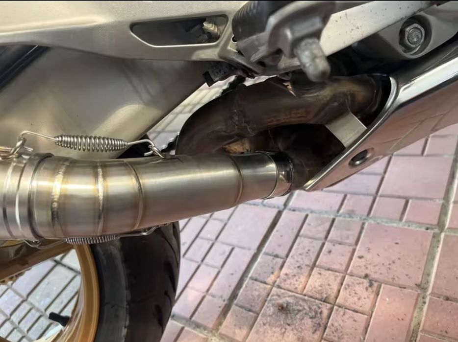 Evacuare mid pipe Honda Hornet PC41 2007-2013 cot intermediar teava legatura finala  NOUA