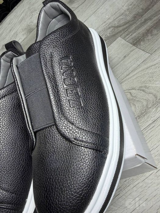 ZEGNA Premium Erkaklar Krossovkalari — To'q Kulrang (Dark Grey)