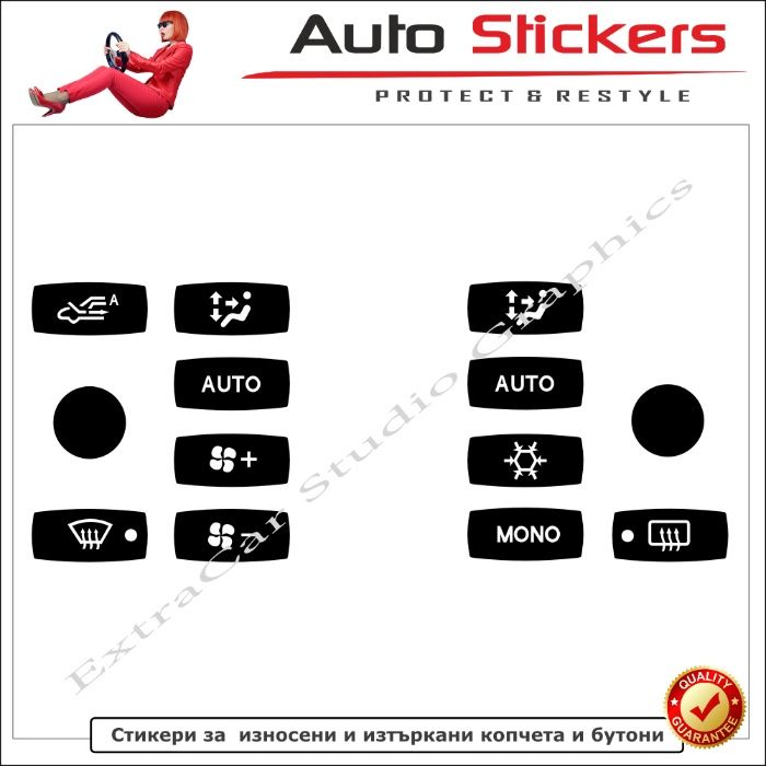 Стикери (Лепенки) за износени и изтъркани копчета и бутони-Fiat Croma