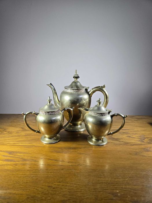 Set vintage ceai/cafea din metal