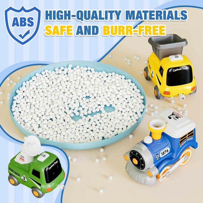 MORECOLL Комплект влакче за малки деца с пара, музика и светлини