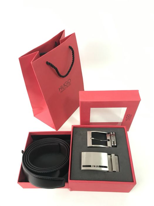 Мъжки подаръчен комплект колан и портфейл Hugo Boss 025/002 !