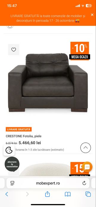 Fotolii piele naturala Mobexpert