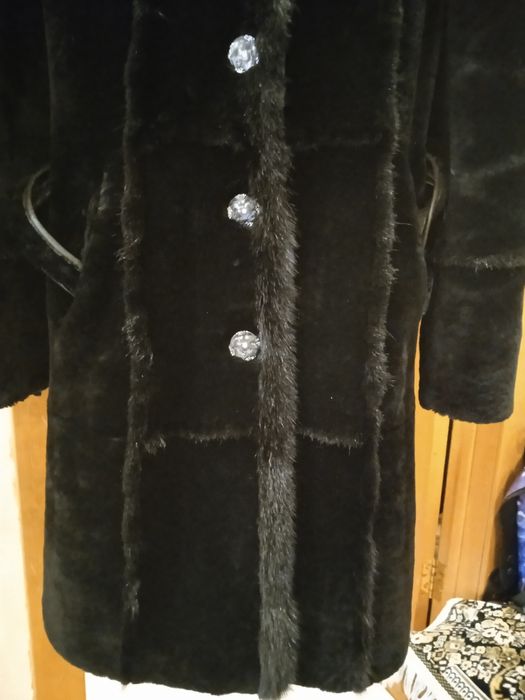 Шуба натуральная мутон цигейка