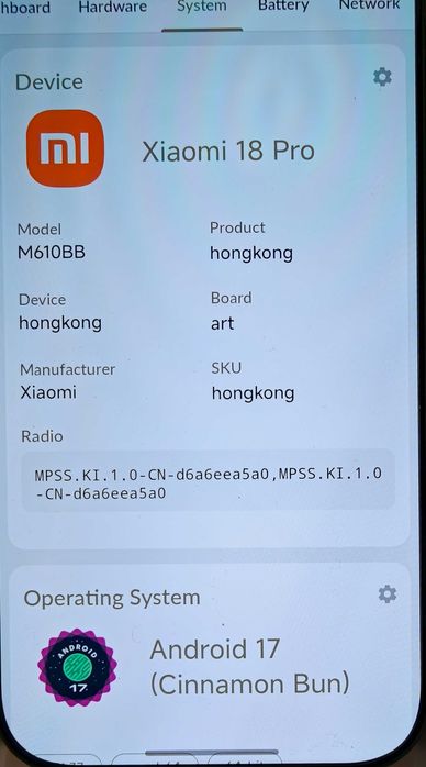 Чисто нов Xiaomi 18  PRO  12/256GB ЧЕРЕН
