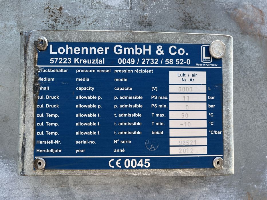 Rezervor aer 6000 l sh galvanizat