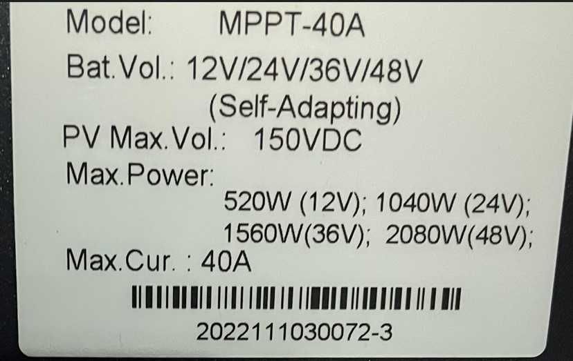 MPPT SOLAR Esmart E3 40 AH si 60 AH