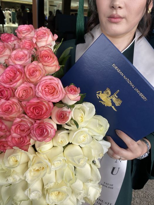 51 шт белый роза