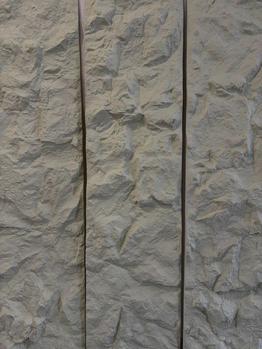 Panou decorativ PU imitatie piatra roca 2400*600 Alb OffWhite continuitate A-B-C-D-E-F