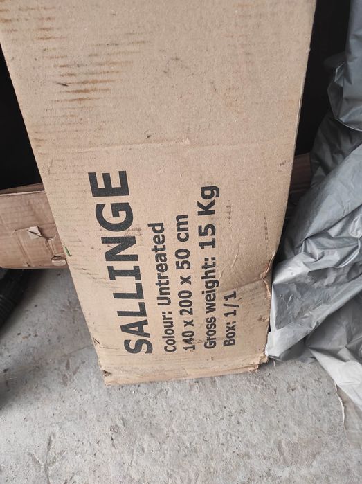 Cadru pat lemn natur 140x200