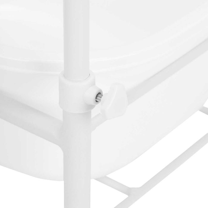 Ваничка за крака + поставка от хром/бяла