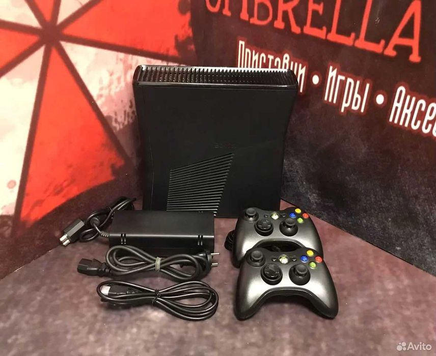Xbox 360 Slim Freeboot+куча игр