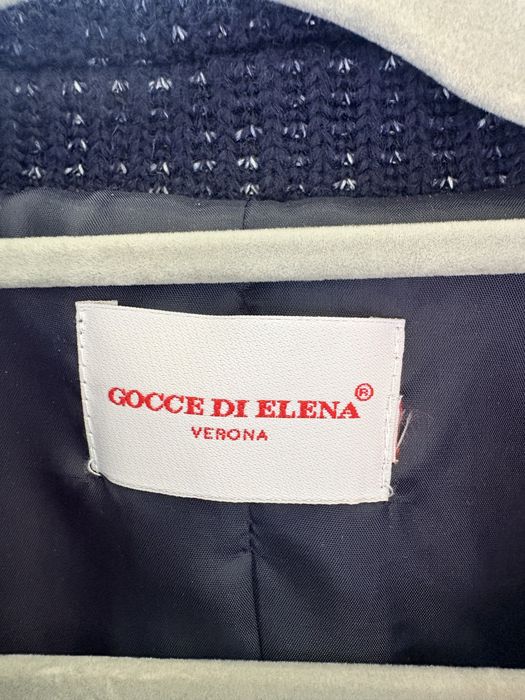 Palton Gocce di Elena Verona,Made in Italy, cu gluga detasabila