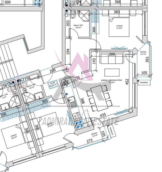 Продава се Тристаен апартамент в Варна, Възраждане 3 - 85 кв.м за 1742 €/кв.м - Снимка #1