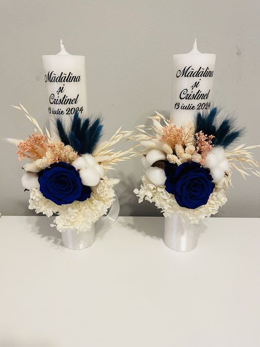 Lumanari botez realizate manual