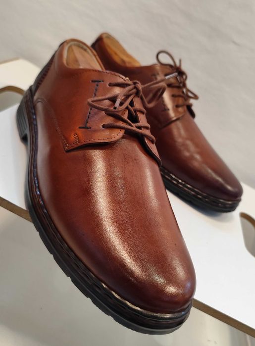 Pantofi derby 41 plain toe premium Josef Seibel NOI piele naturala moale