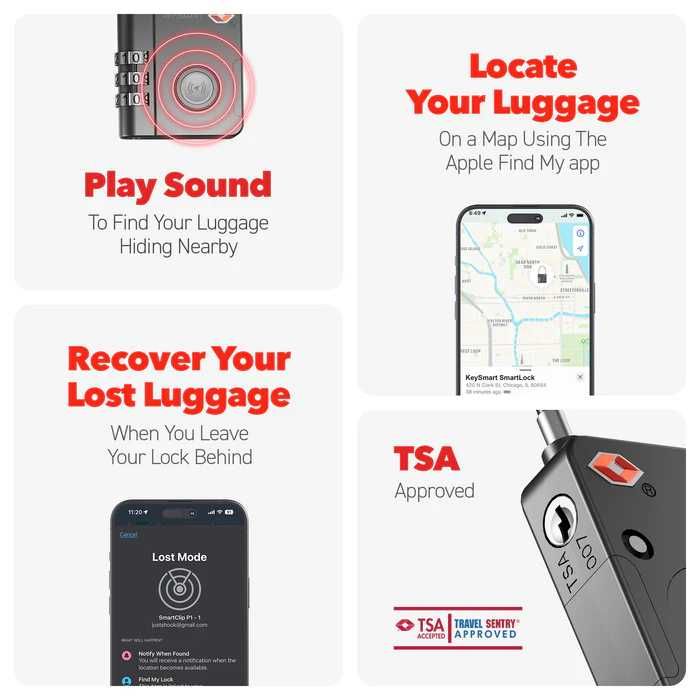 Keysmart Apple Iphone Tracker bagaj cala SmartLock Tracking