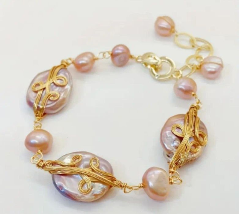 Натуральный жемчуг браслет