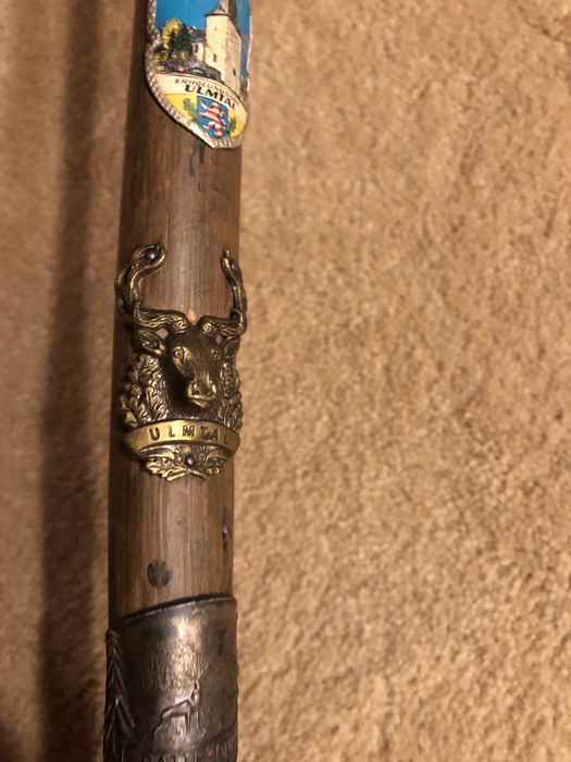 Baston lemn austria, bavareza insigne, sculptat