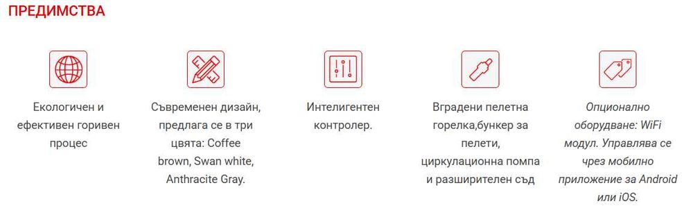 Чисто нова BURNIT VISION 13 пелетна камина 13Kw водна риза Wi-Fi модул