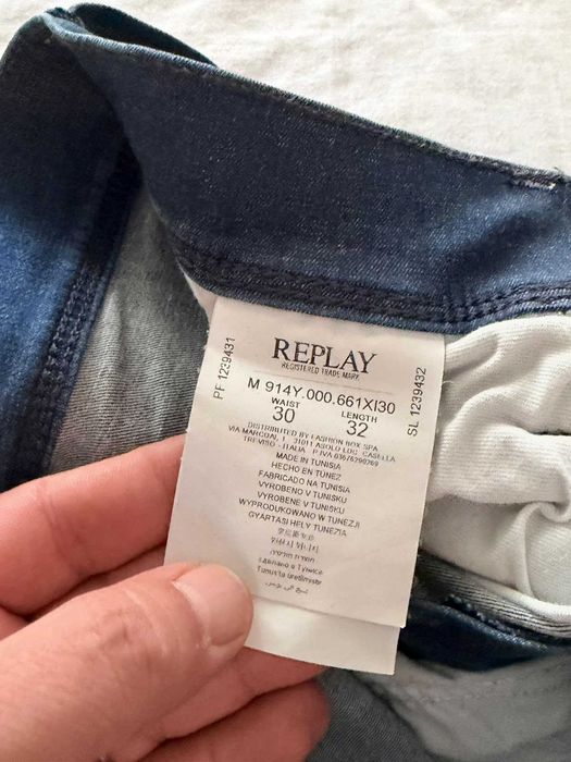 REPLAY Anbass blugi barbati, talie 40cm