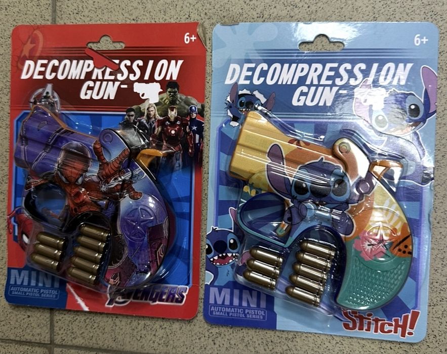 Детски Пистолет с патрони Спайдърмен, Стич, Spiderman, Stitch