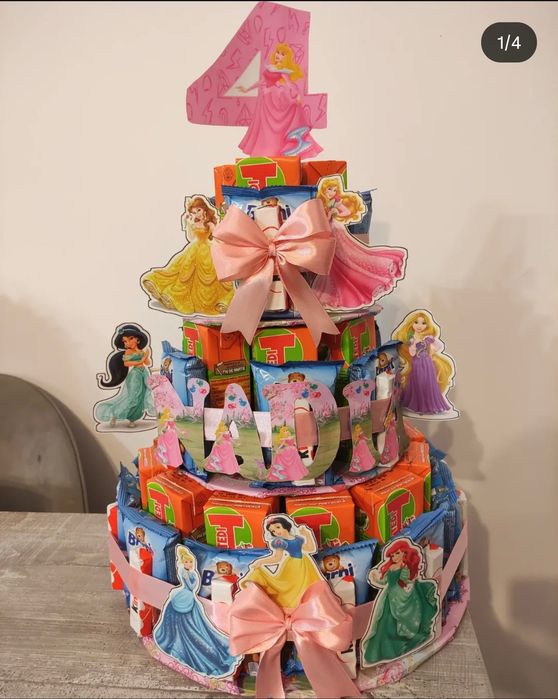 Tort din culciuri/ aranjament din dulciuri/ zile de naștere/ personaje