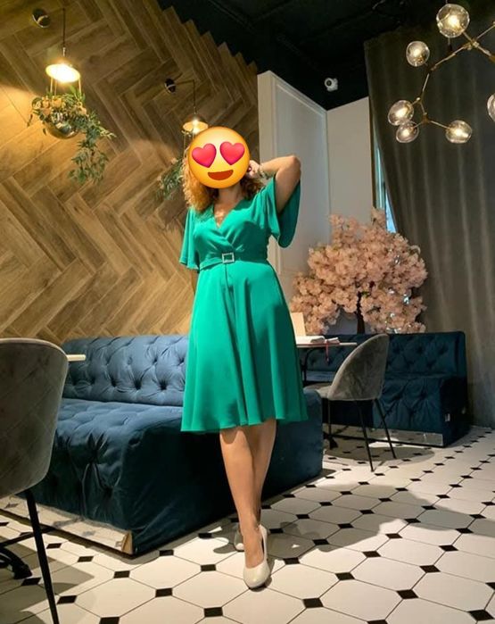 Rochie de ocazie, verde smarald