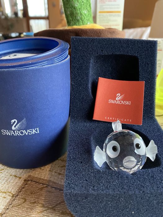 Рядка SWAROVSKI Crystal  Blowfish Animal Sculpture Figurine