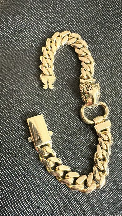 Браслет барс с зелеными глазами,