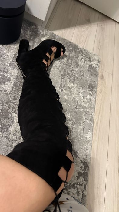 Cizme - sandale Musette negre mărimea 36