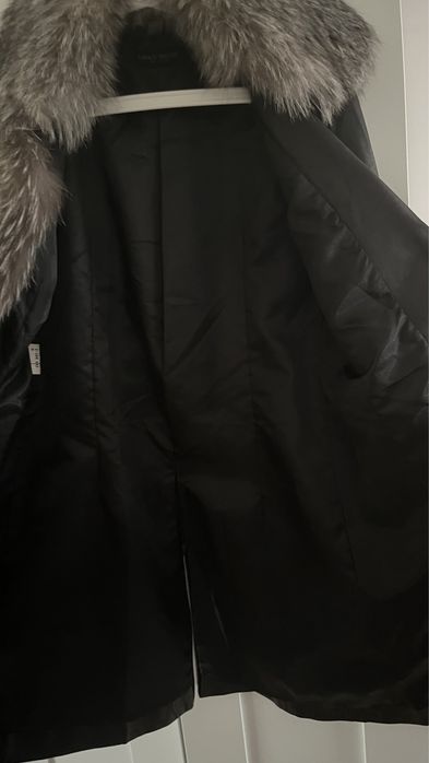 Jachetă piele naturală/blană vulpe