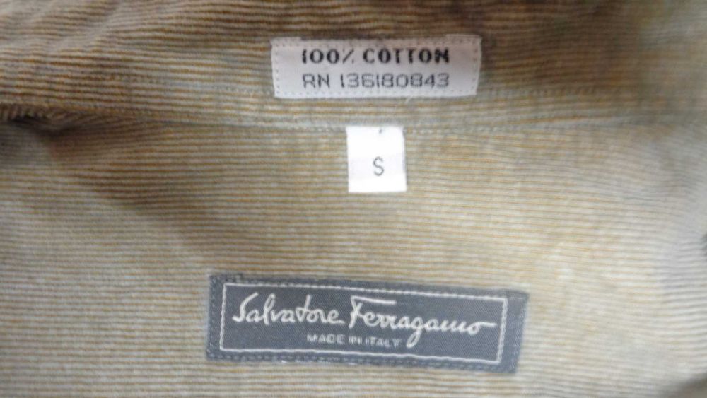 Camasa catifea bej Salvatore Ferragamo marimea S