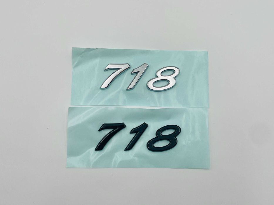 Emblema Compatibila PORSCHE 718 negru