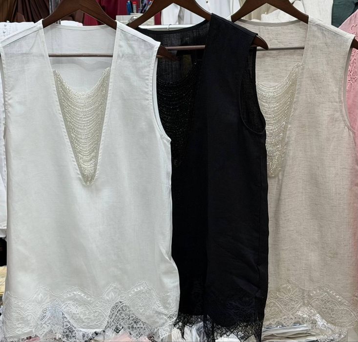 Нарядные Маечки из Натурального Льна