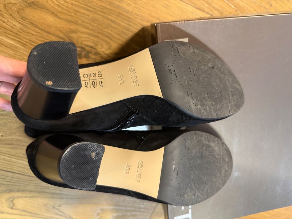 Botine piele întoarsă, mărime 38,5, Donna Soft, made in Italy