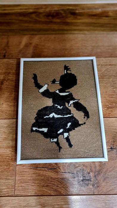 Tablou goblen negresă, cusută manual!