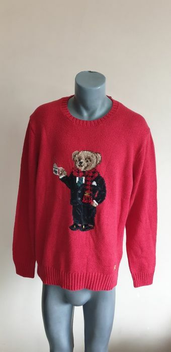 POLO Ralph Lauren Bear Cotton / Len Mens Size XL НОВО! ОРИГИНАЛ! Мъжки Пуловер !