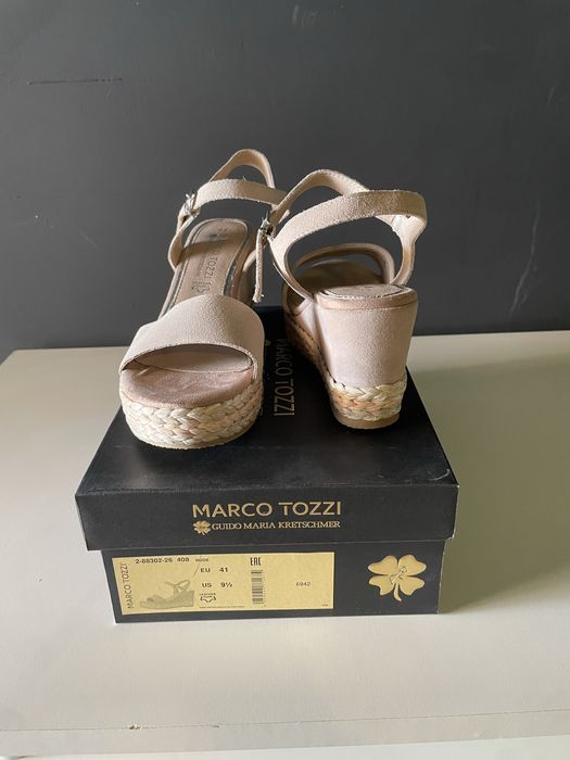 Sandale din piele Marco Tozzi by Guido Maria Kretschmer, mărimea 41 – NOI în cutie