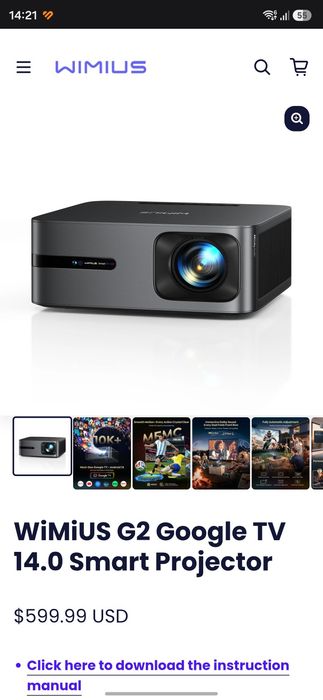 Videoproiector wimius G2 wimius s29 android tv
