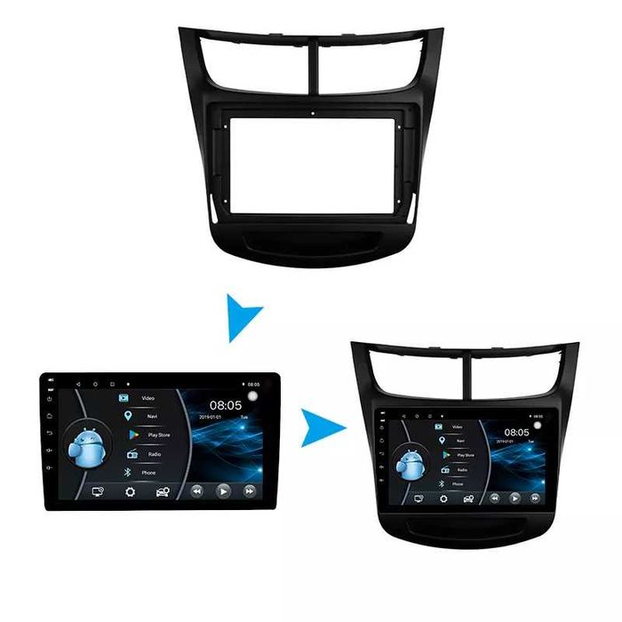 Navigatie Android 14 Chevrolet Sail Aveo 2015-2019 Waze CarPlay CAMERA