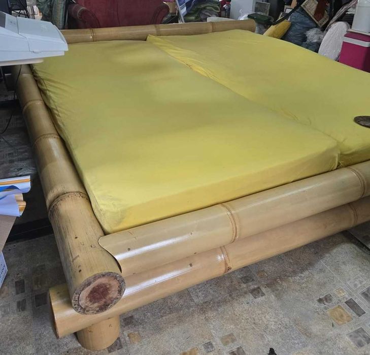 Pat bambus cu saltea