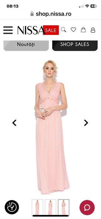 Rochie Nissa matase naturala noua mărime 44