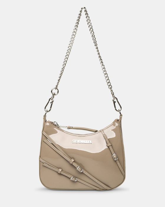 Steve Madden – дамска чанта, taupe лакирана