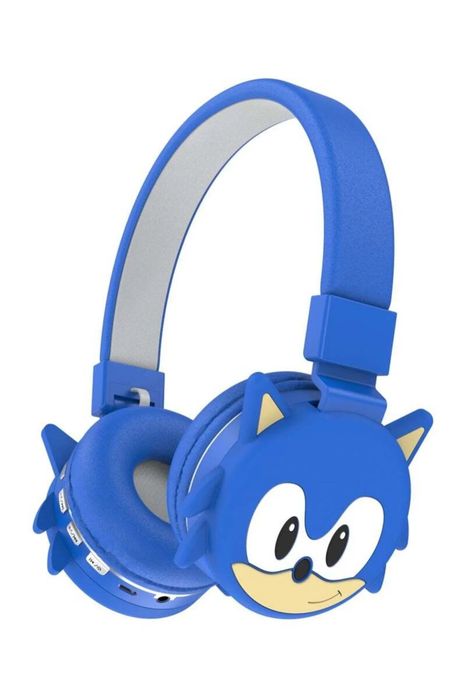 Безжични Bluetooth слушалки Соник с вграден микрофон, Sonic headset любим герой игра Соник